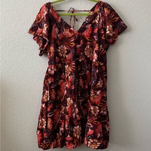 Old Navy Red Paisley Mini Sundress
